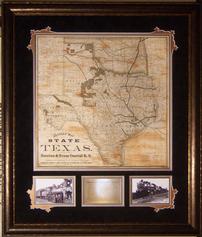 Texas Railroad Map and Money 202//237